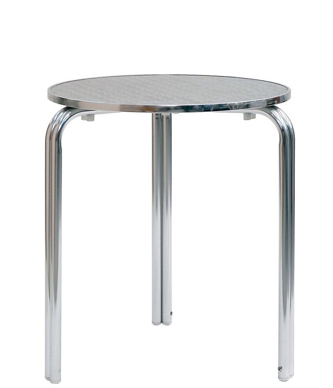 Tisch, rund, Aluminium und Stahl, 3-beinig, Ø 700 mm