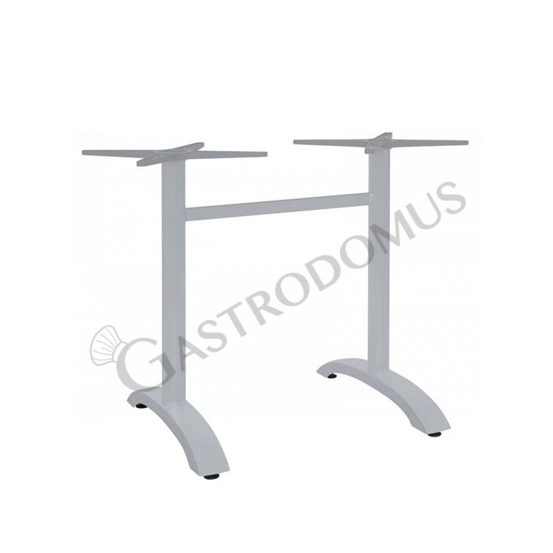 Doppeltes Tischgestell, lackiertes Aluminium, H 700 mm
