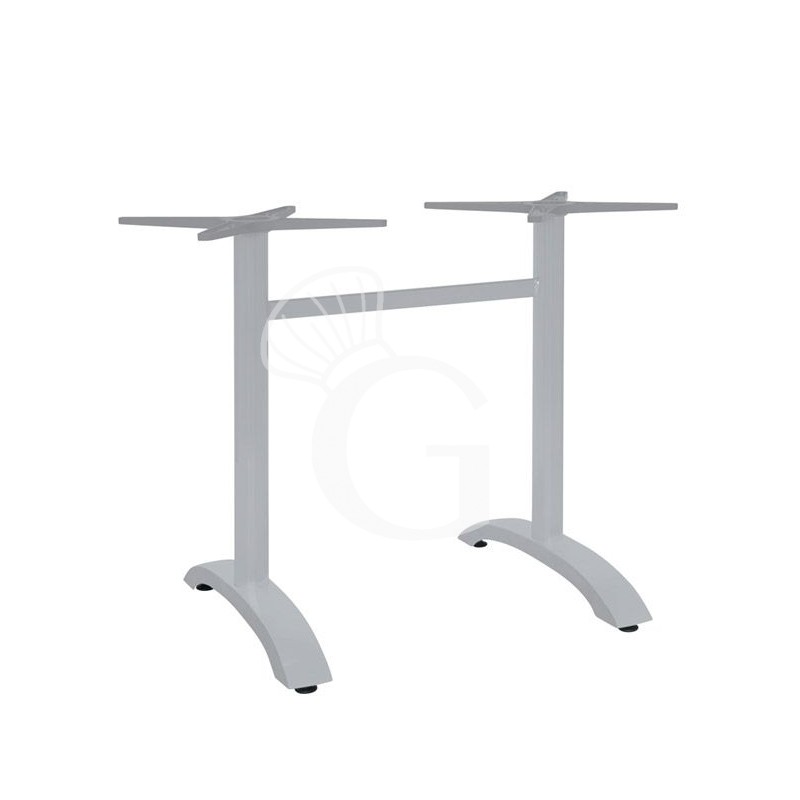Doppeltes Tischgestell, lackiertes Aluminium, H 700 mm