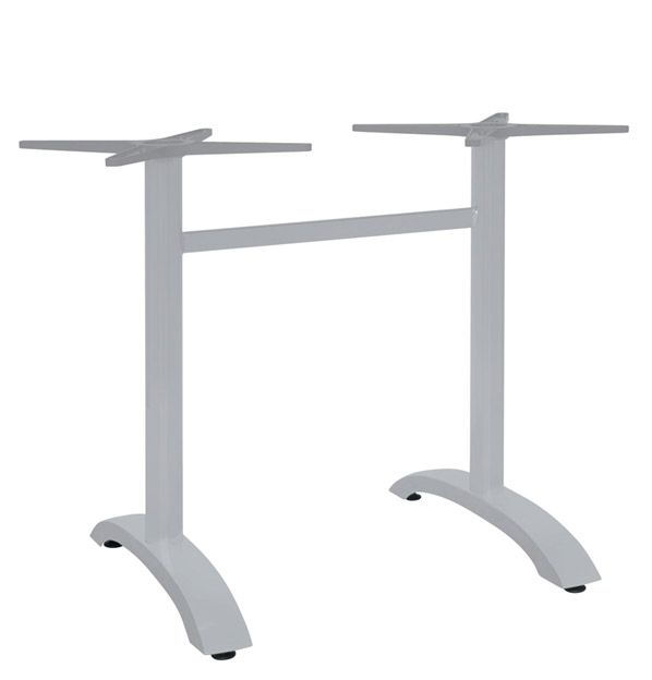 Doppeltes Tischgestell, lackiertes Aluminium, H 700 mm