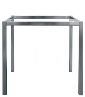 Tischgestell, verchromtes Metall, B 800 mm x T 800 mm x H 725 mm