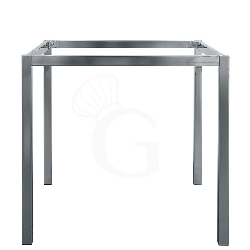 Tischgestell, verchromtes Metall, B 800 mm x T 800 mm x H 725 mm