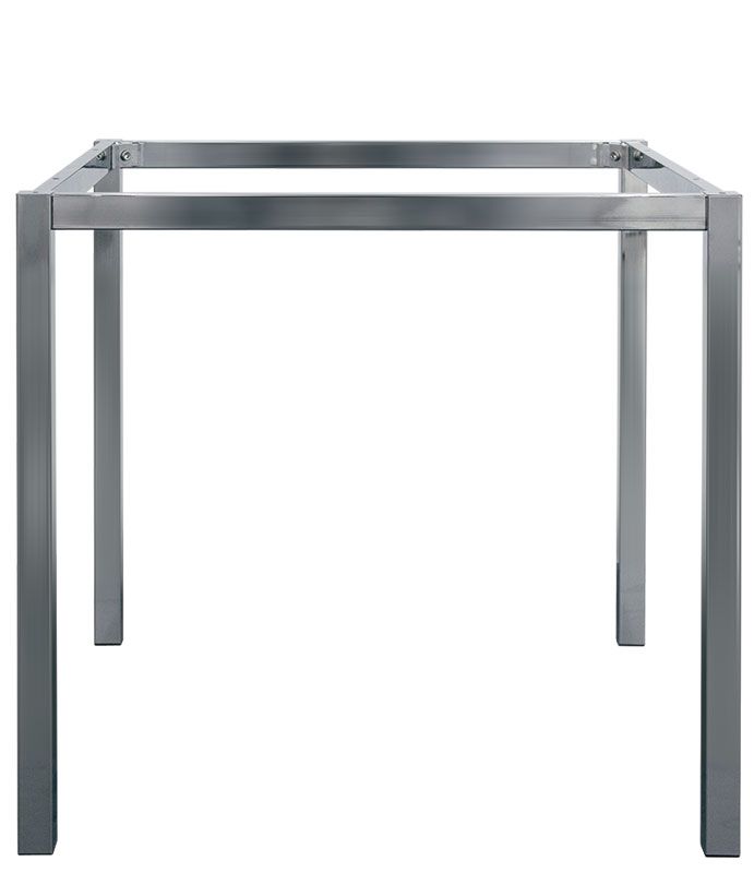 Tischgestell, verchromtes Metall, B 800 mm x T 800 mm x H 725 mm