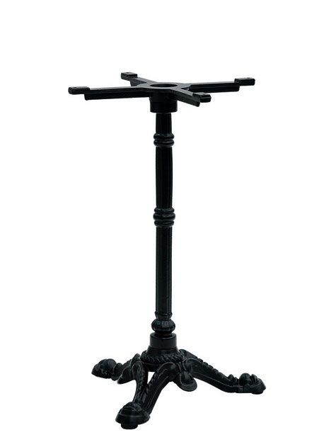 Tischgestell, verziert, lackiertes Gusseisen, 320 x 320 mm, H 710 mm