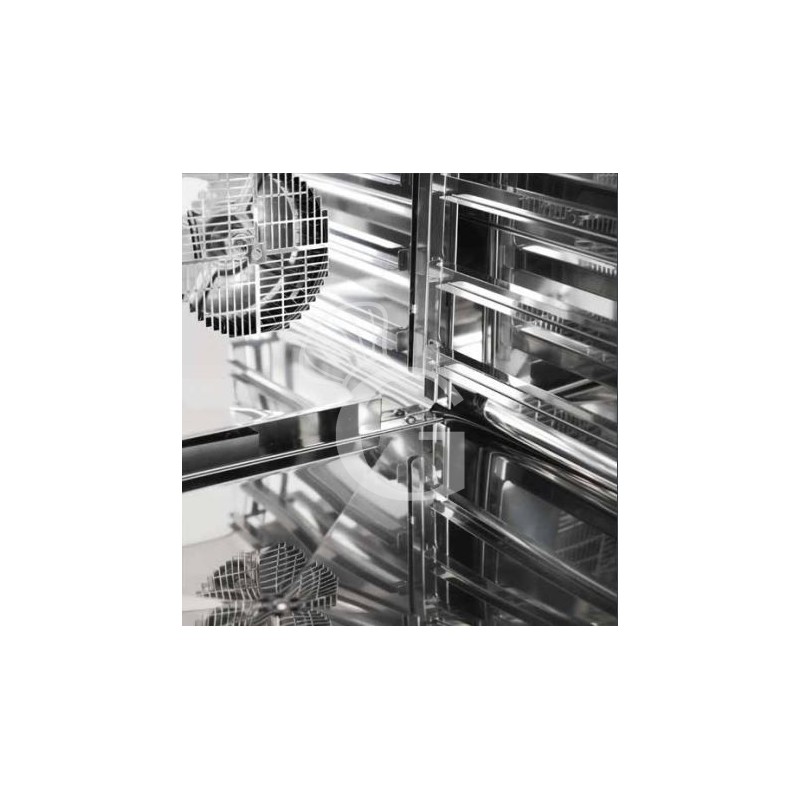 Elektro Heißluftofen, für die Bäckerei, Luftbefeuchter, Flügeltür, mechanische Steuerung, einphasig, 4 Backbleche (600x400 mm)