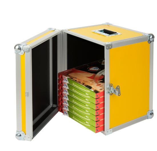 Pizza-Transportbox, Thermobox, harter Zellkunststoff, B 490 mm x T 450 mm x H 420 mm