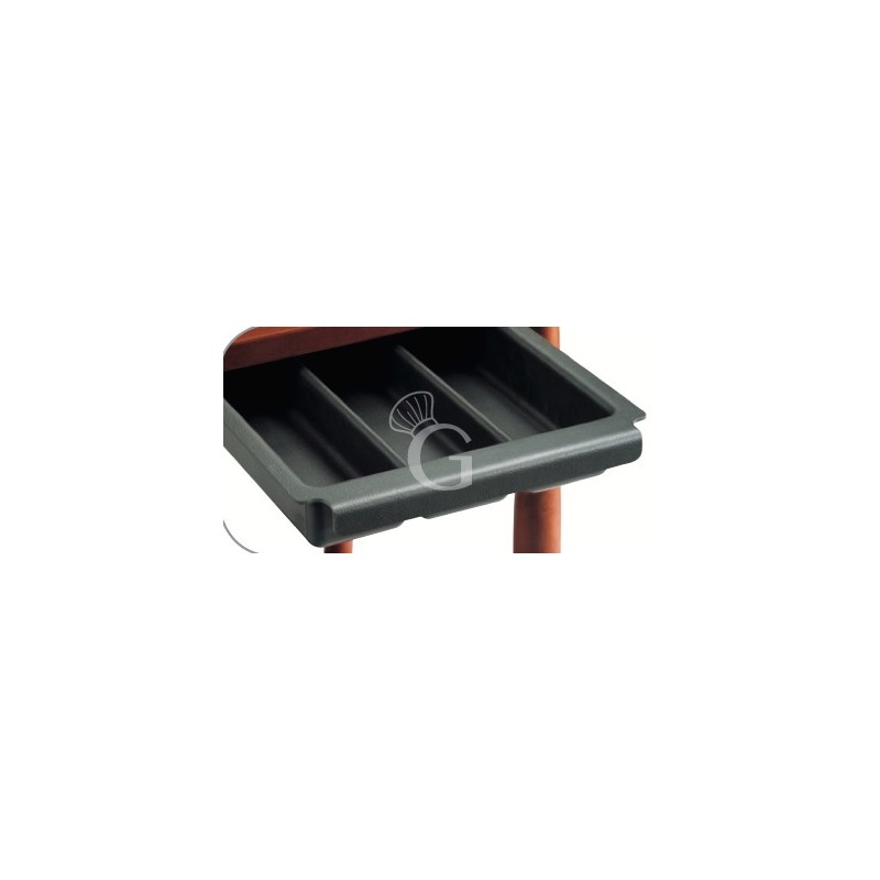 Ausziehbarer Besteckkasten aus PVC