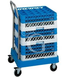 Geschirrkorbwagen, mit Griff, B 530 mm x T 560 mm x H 920 mm