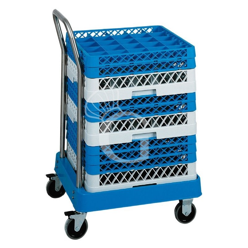 Geschirrkorbwagen, mit Griff, B 530 mm x T 560 mm x H 920 mm