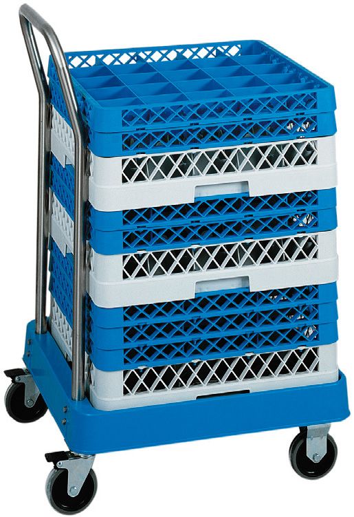 Geschirrkorbwagen, mit Griff, B 530 mm x T 560 mm x H 920 mm