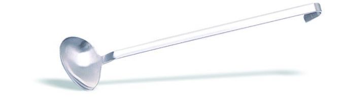 Schöpflöffel / Schöpfkelle,  Grifflänge 370 mm,  Gesamtlänge 410 mm
