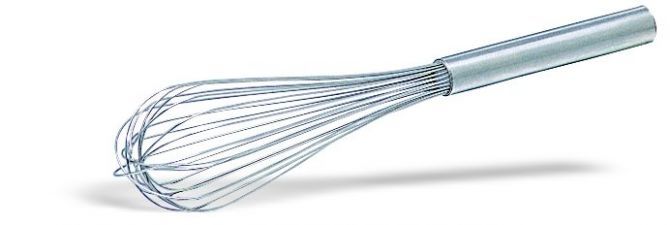 Schneebesen / Rührbesen, 12 Drähte, Grifflänge 130 mm, Gesamtlänge 450 mm