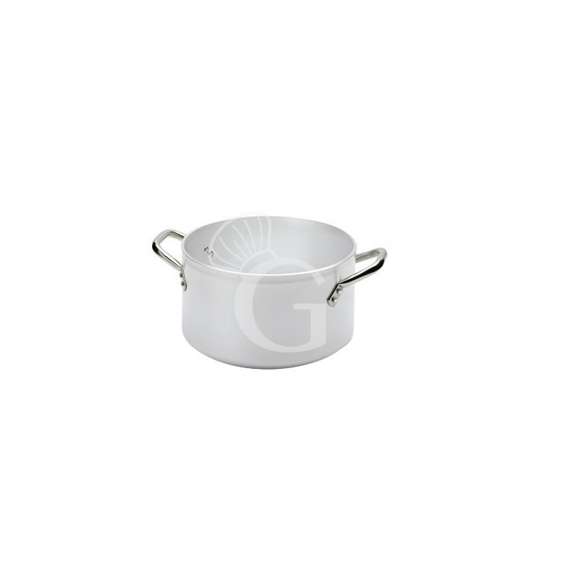 Kasserolle / Kochtopf (5,6 Liter), hoch, Aluminium, Induktionsboden, 2 Griffe, Ø 240 mm, H 140 mm Kasserolle / Kochtopf (5,6 Liter), hoch, Aluminium, Induktionsboden, 2 Griffe, Ø 240 mm, H 140 mm