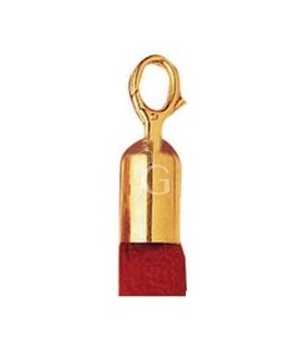 Seilendkappe mit Ring, goldfarbig