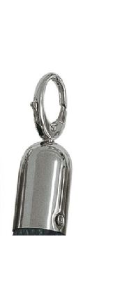 Seilendkappe mit Ring, polierter Edelstahl