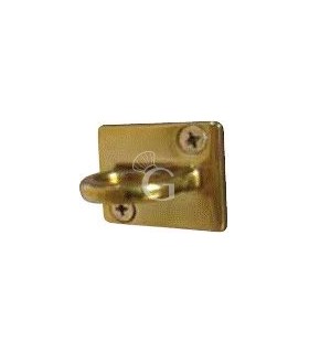 Wandhalter mit Auge für Absperrkordel, vermessingter Edelstahl