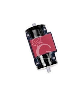 Schwarze Seilendkappe mit rotem Absperrband (2 M.)