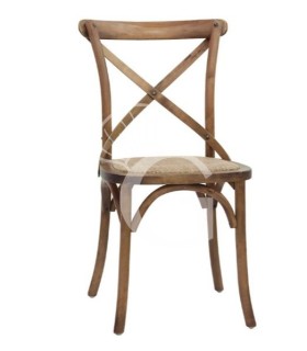 Holzstuhl "PRIMULA", Sitzfläche aus Rattan