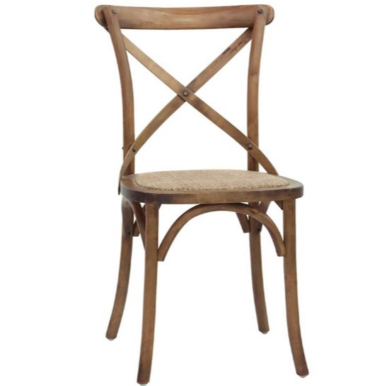 Holzstuhl "PRIMULA", Sitzfläche aus Rattan