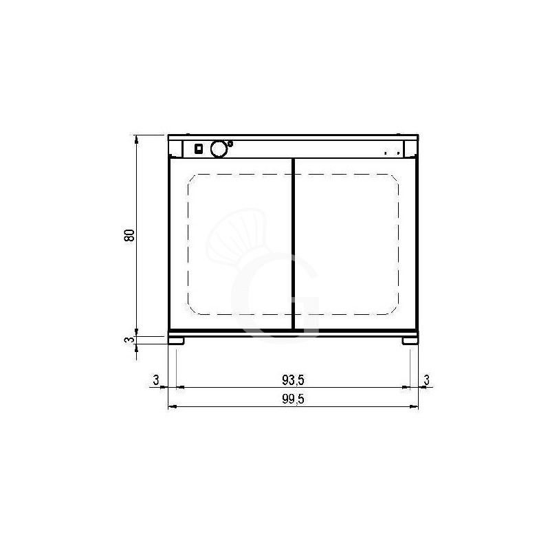 Elektrischer Gärschrank, für 16 Backbleche GN 1/1