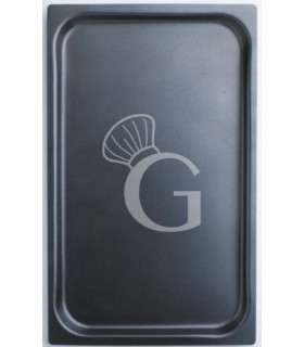 Backblech/Pizzablech GN1/2 aus Aluminium mit Antihaftbeschichtung, B 325 mm x T 265 mm x H 40 mm