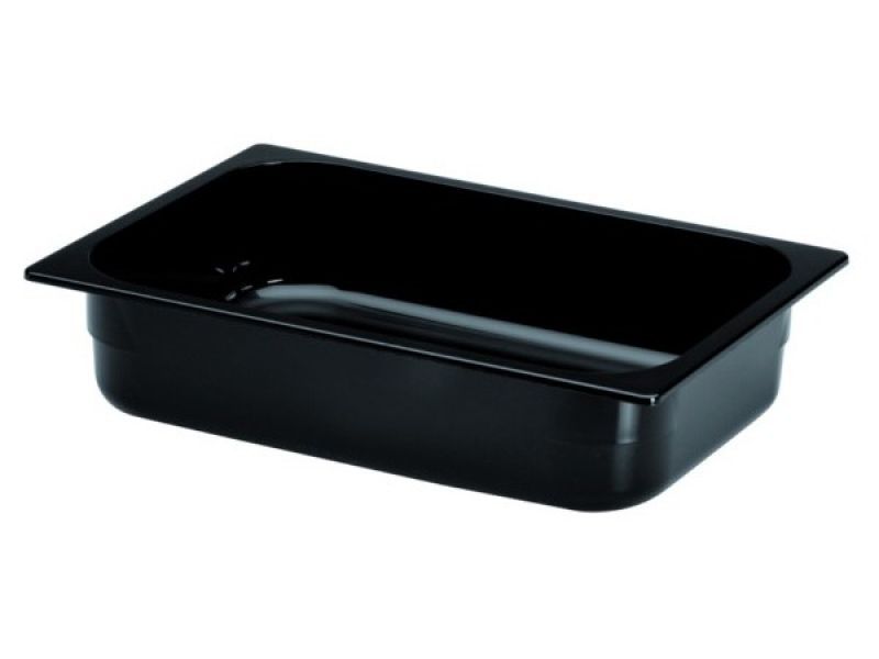 Eisbehälter, schwarzes Polycarbonat, B 360 mm x T 250 mm x H 80 mm