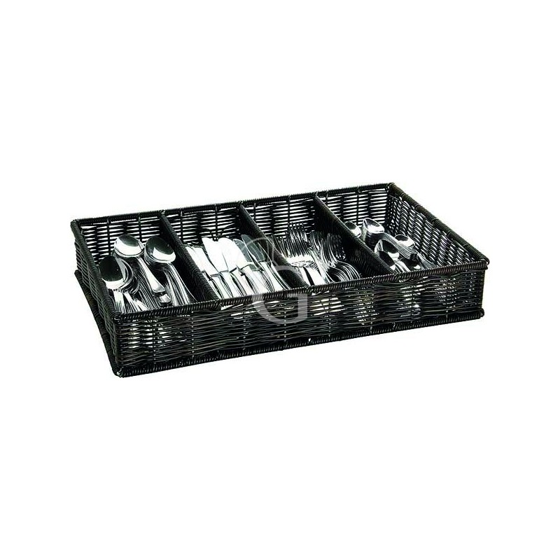 Besteckeinsatz, kunststoffbeschichtete Eisendrähte, B 530 mm x T 325 mm x H 90 mm