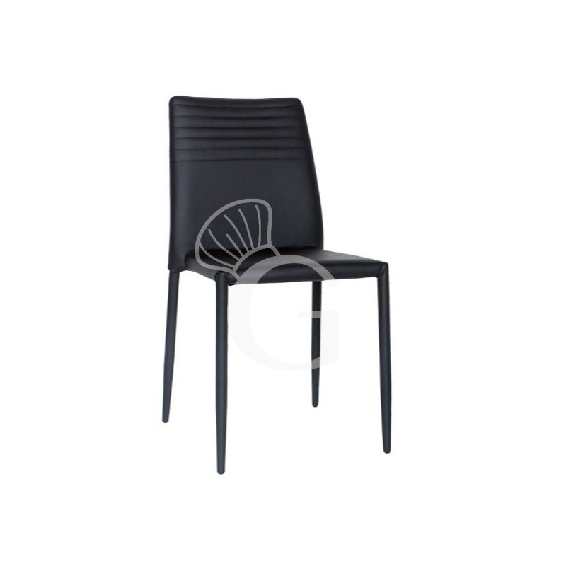 Stuhl "MOIRA", Metallstruktur, mit Kunstleder-Überzug