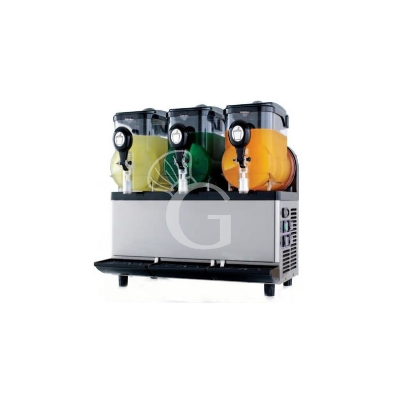 Ice-Slush-Maschine, Sorbets und Granitas, 3 Behälter (je 5 L), 700 W Ice-Slush-Maschine, Sorbets und Granitas, 3 Behälter (je 5 L), 700 W