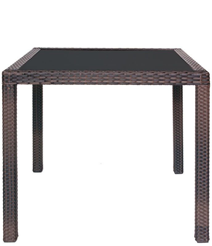 Gartentisch, quadratisch, Aluminium und PE-Beschichtung, 800 x 800 mm