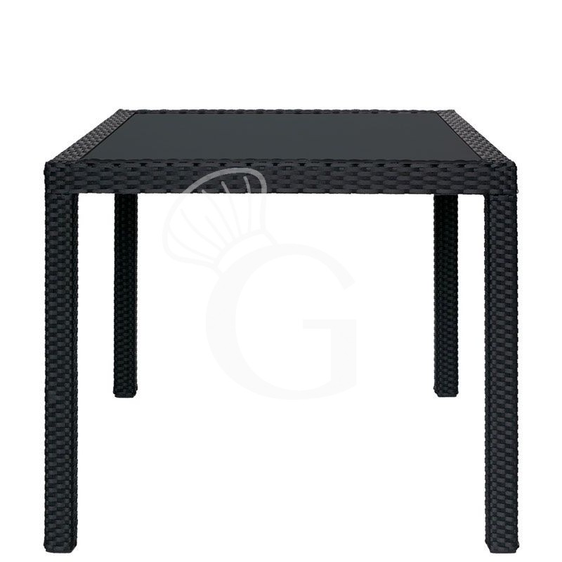 Gartentisch, quadratisch, Aluminium und PE-Beschichtung, 800 x 800 mm