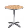 Outdoor-Tisch, rund, Aluminium und Holz, Ø 700 mm