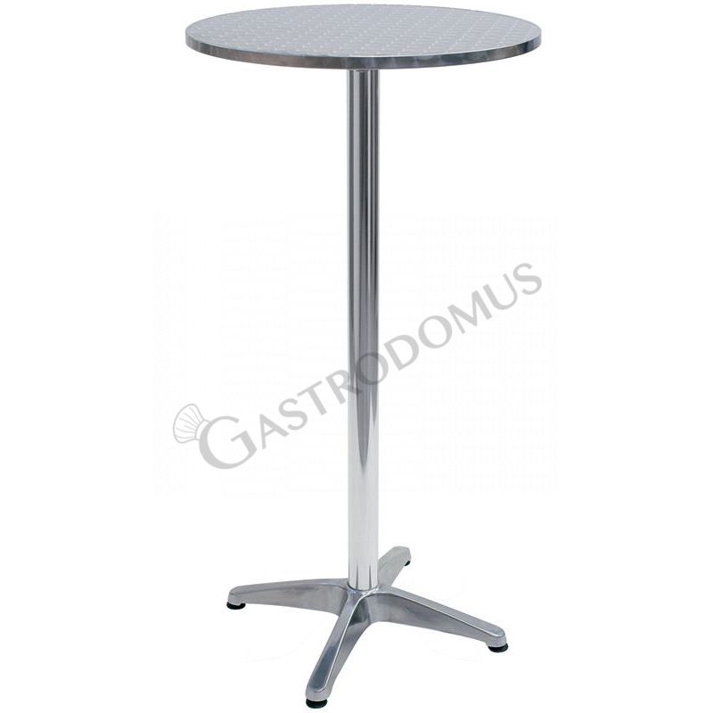 Outdoor-Tisch, rund, Aluminium und Edelstahl, Höhe 1060 mm, Ø 600 mm