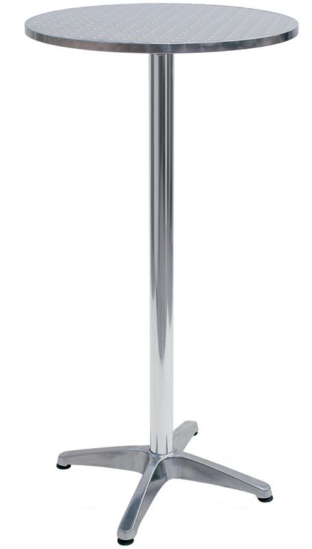 Outdoor-Tisch, rund, Aluminium und Edelstahl, Höhe 1060 mm, Ø 600 mm