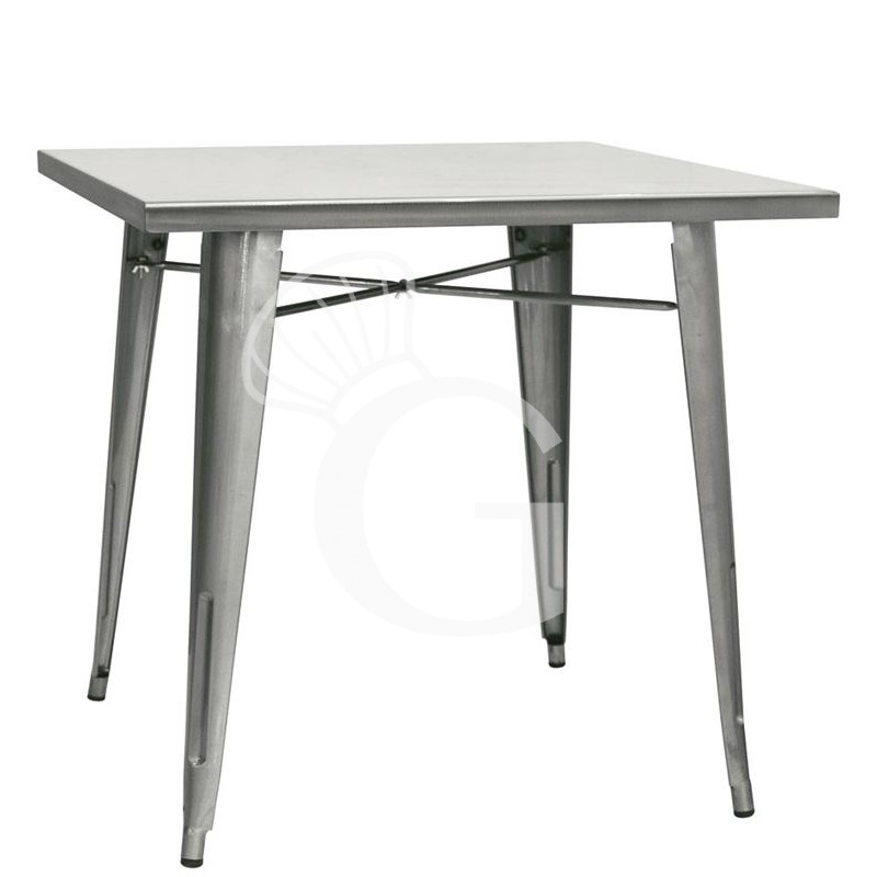 Metalltisch, transparente Lackierung, Innenbereich, B 800 mm x T 800 mm x H 760 mm Metalltisch, transparente Lackierung, Innenbereich, B 800 mm x T 800 mm x H 760 mm