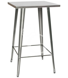 Indoor - Metalltisch, transparente Lackierung, B 650 mm x T 650 mm x H 1070 mm