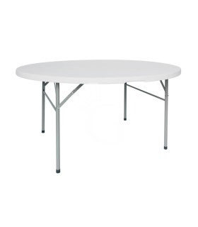 Klapptisch, Innenbereich, lackiertes Metallgestell, Polyethylen - Tischplatte, Ø 1540 mm