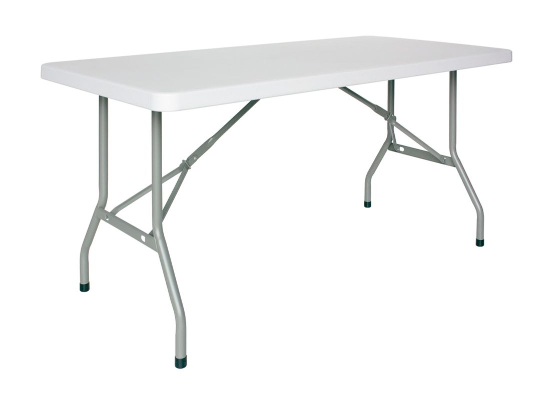Tisch, Innenbereich, lackiertes Metallgestell, Polyethylen - Tischplatte, B 1530 mm x T 760 mm x H 740 mm
