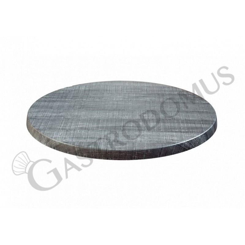Werzalit - Tischplatte, grau, rund, für den Außenbereich, Ø 600 mm