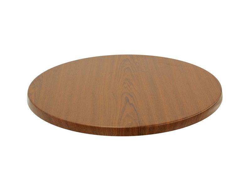 Teakholz - Tischplatte, braun, rund, für den Außenbereich, Ø 800 mm