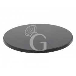 Werzalit - Tischplatte, schwarz, rund, für den Außenbereich, Ø 600 mm