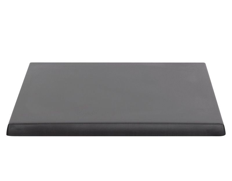 Laminat - Tischplatte, schwarz, quadratisch, für den Außenbereich, 600 x 600 mm