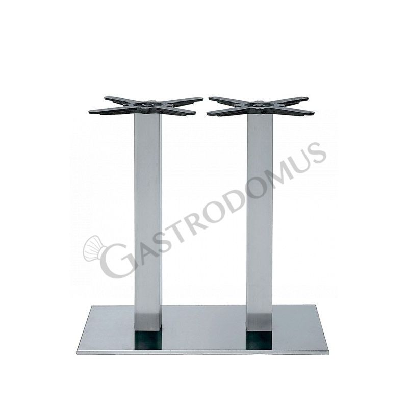 Doppeltes Tischgestell, verchromter Stahl, H 720 mm