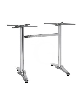 Doppeltes Tischgestell, Aluminium, Stahl und Gusseisen, H 710 mm