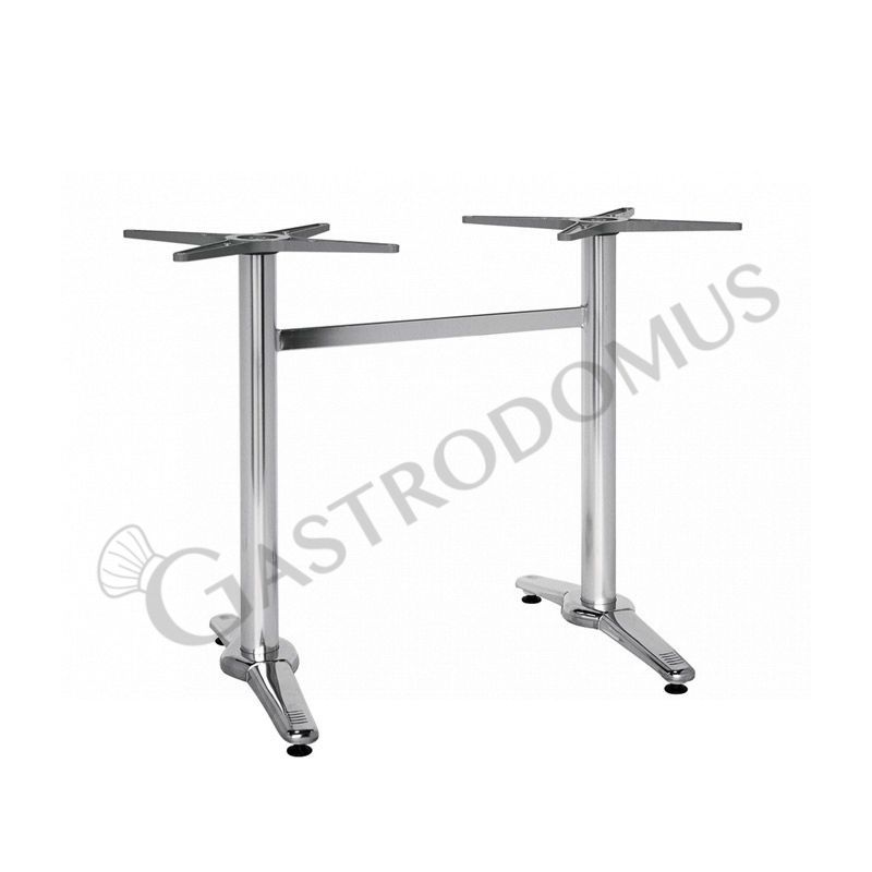 Doppeltes Tischgestell, Aluminium, Stahl und Gusseisen, H 710 mm