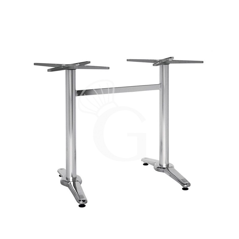 Doppeltes Tischgestell, Aluminium, Stahl und Gusseisen, H 710 mm