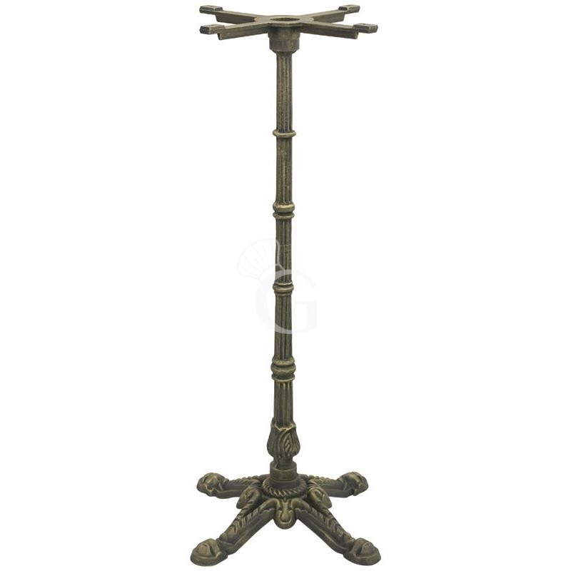 Tischgestell, verziert, Bronze-Lackierung, 4-beinig, H 1080 mm
