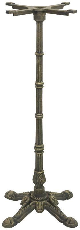 Tischgestell, verziert, Bronze-Lackierung, 4-beinig, H 1080 mm