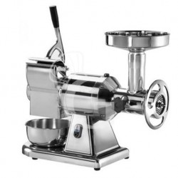 Fleischwolf + Reibe mit Zerkleinerungseinheit aus Aluminium, Produktionsleistung 150/250 kg/h, einphasig