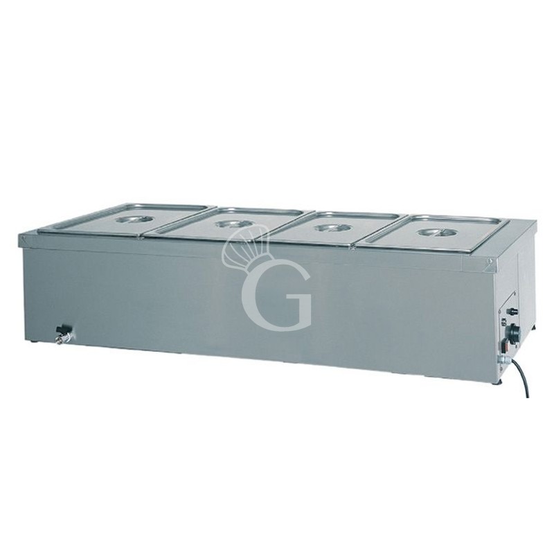 Bain-Marie (B 1440 x T 600 x H 320 mm), 4 GN1/1 Becken, 2000 W